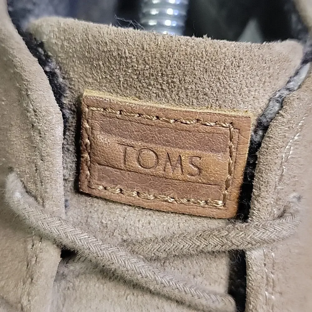 TOMS Kala Suede Wedge Lace Up Ankle Booties Womens Size 8